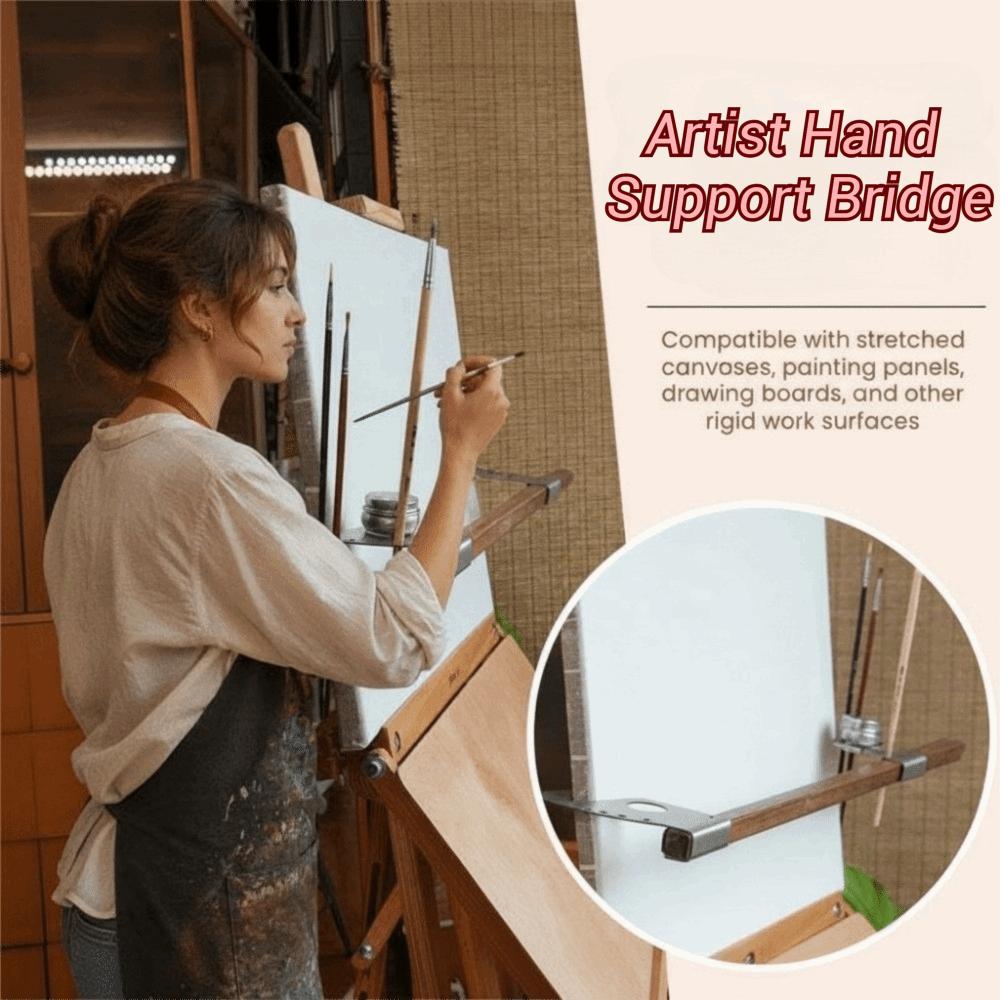 Puente de Soporte de Mano para Artista de Madera Altura Ángulo Ajustables Soporte para Pintor Dibujo para Mano y Muñeca