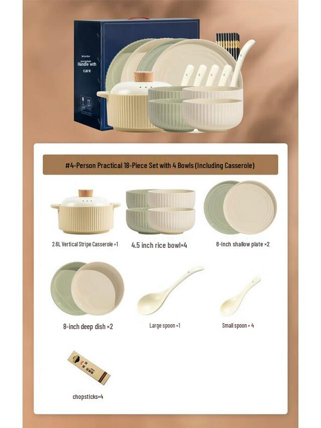 Mod Lanca Cream Style Ceramic Dinnerware Set