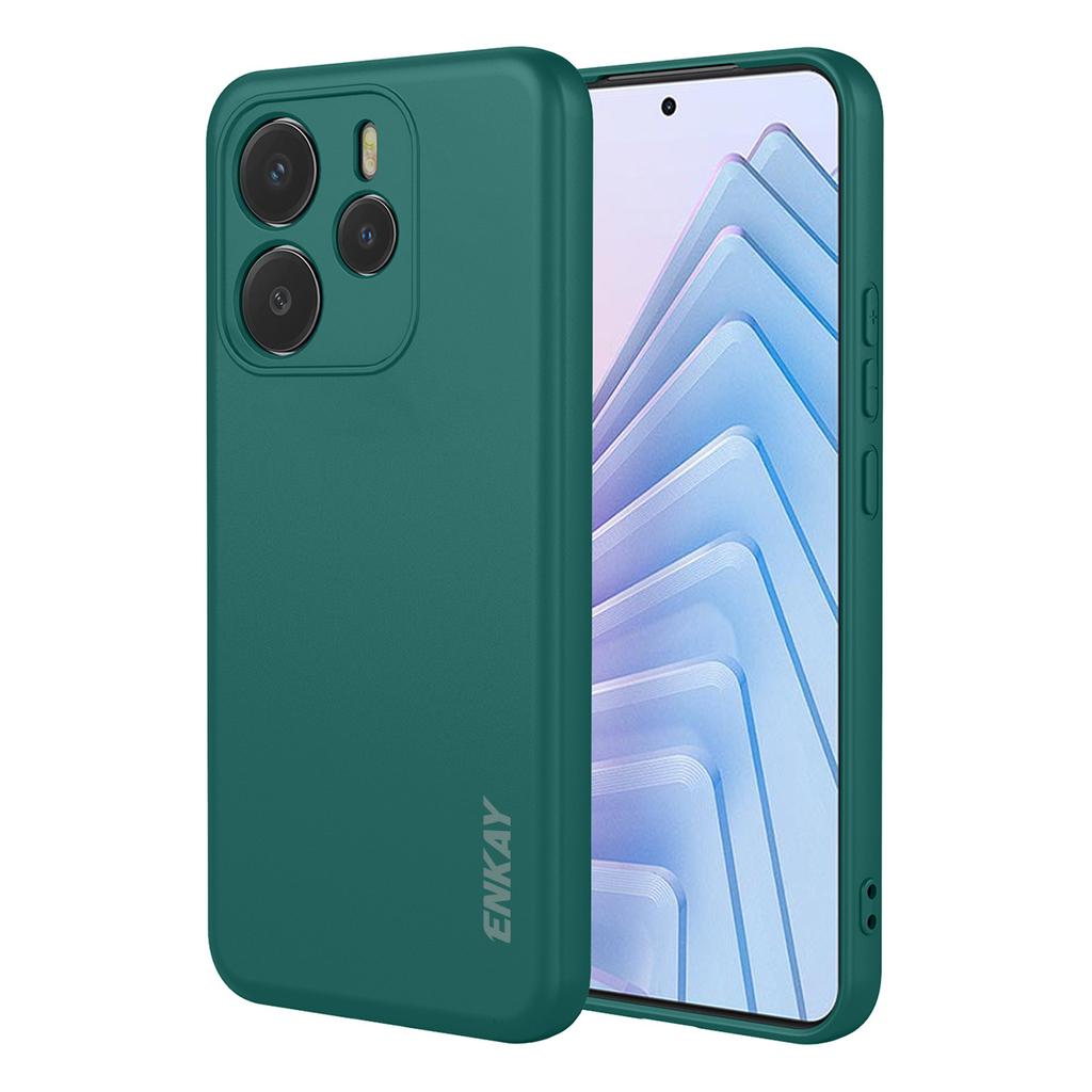 For Xiaomi Redmi Note 14 4G (163.25x76.55x8.16mm) Silicone Case Straight Edge Cell Phone Back Cover