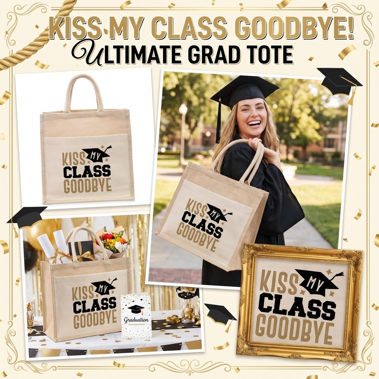 

Graduation Printed Collection Graduation Theme Handbag Party Yellow Hemp Bag One Size