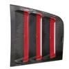 2x Carbon Look w/Red Trim Rear Side Window Louver Cover  For 11-21 Dodge Charger