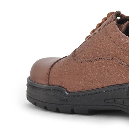 Liberty Freedom Veer-3 Lacing Safety Shoes for Men with Leather Upper | PU Sole | Padded Foam Insole| Anti-Skid | Comfortable for All Weather