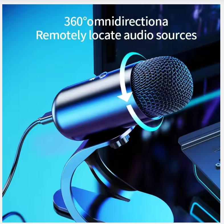 Professional Wired Condenser Conference Microphone Gooseneck Desktop High Voice Quality Mic Computer Gaming USB Microphone