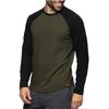 Men'S Button Up Long Sleeved Fashionable Casual Sports Top