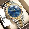 POEDAGAR Fashion High Quality Men Clock Waterproof Date Week Watch for Man Stainless Steel Luxury Quartz Watches + Box