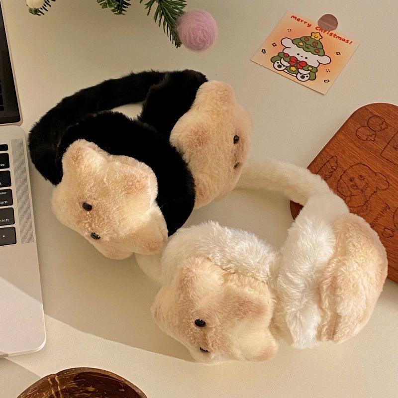 Star Siamese Cat Plush Earmuffs - Adjustable Warm Ear Protection for Students and Couples