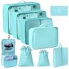 Travel Storage Bag Set - 7-Piece Multi-functional Compartment Bags for Clothes & Cosmetics