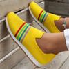 Large-size Fly-woven Single Shoes, Casual Flat-soled Sports Shoes, Comfortable and Lightweight, Foreign Trade Lazy One-pedal Single Shoes