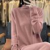 Women's Cashmere Dress Qinghe Cashmere 70% Wool 30% Cashmere Women's Autumn and Winter Cashmere Dress Soft and Warm