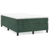3144672 vidaXL Divan Bed and Mattress Dark Green 120x200cm Velvet