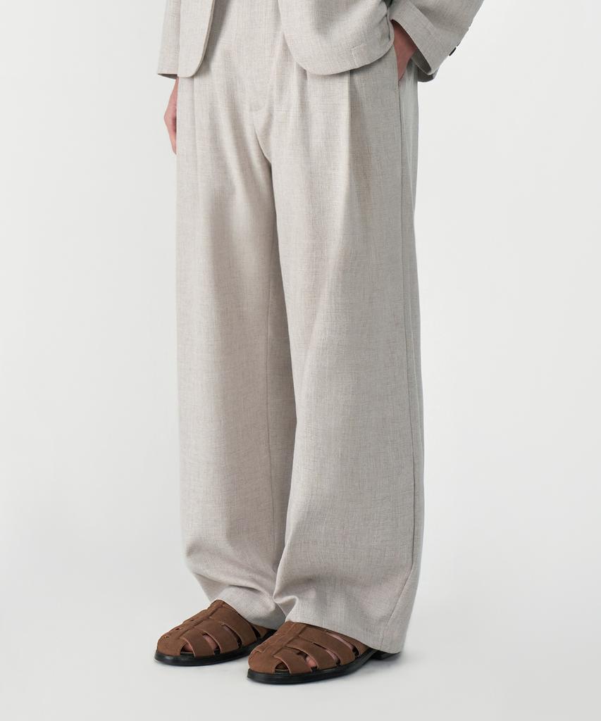 UNTAPPED STUDIO Like Linen Double-Pleat Wide Slacks 2 Colors