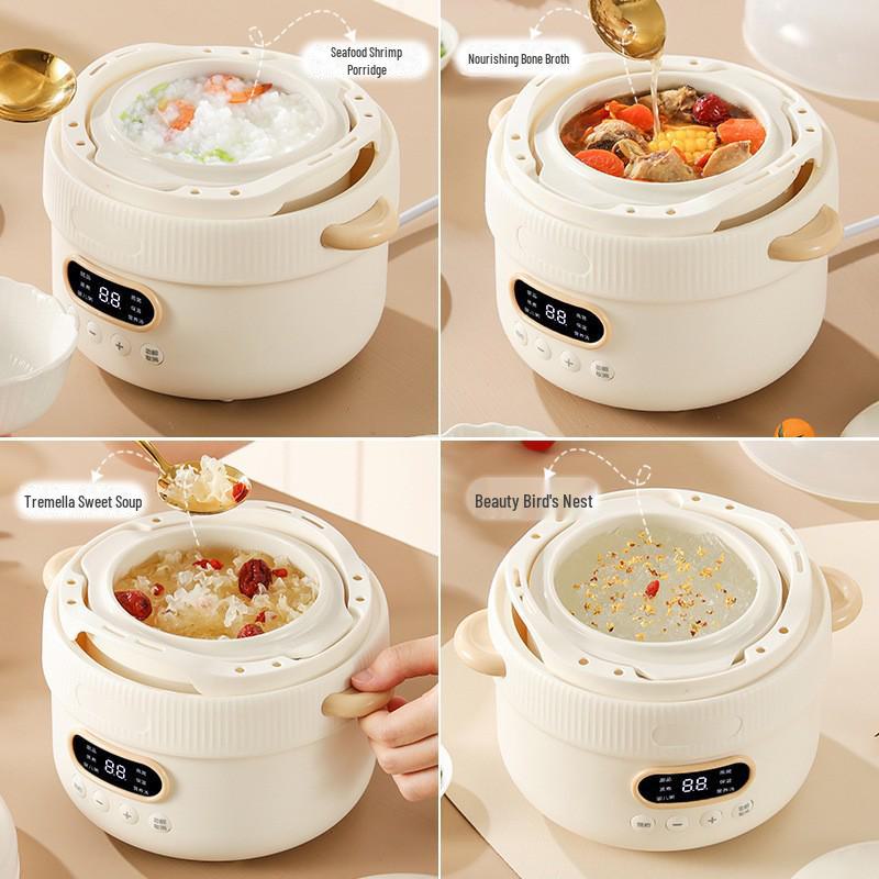 Oală electrică ceramică pentru mâncare de bebeluși și supe