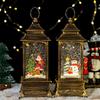 Christmas Decorative Lantern Candle Holder With Crystal Ball Snow Globe Music Box Gift Home Tree Decoration