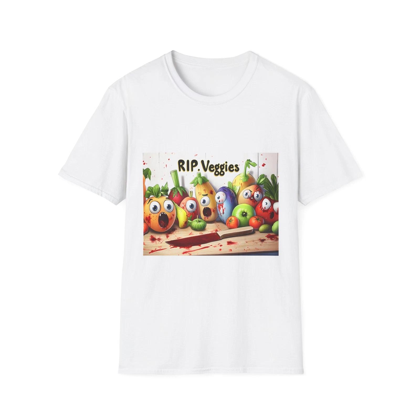 Funny RIP Veggies Unisex T-Shirt, Foodie Gift, Veggie Lover Shirt, Humor Tee, S