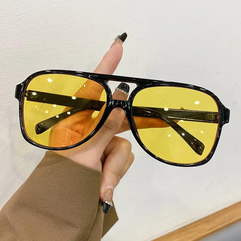 Big Frame Luxury Designer Sunglasses Women Men Vintage Fashion Square Oversized UV400 Punk Shades Trending Sun Glasses