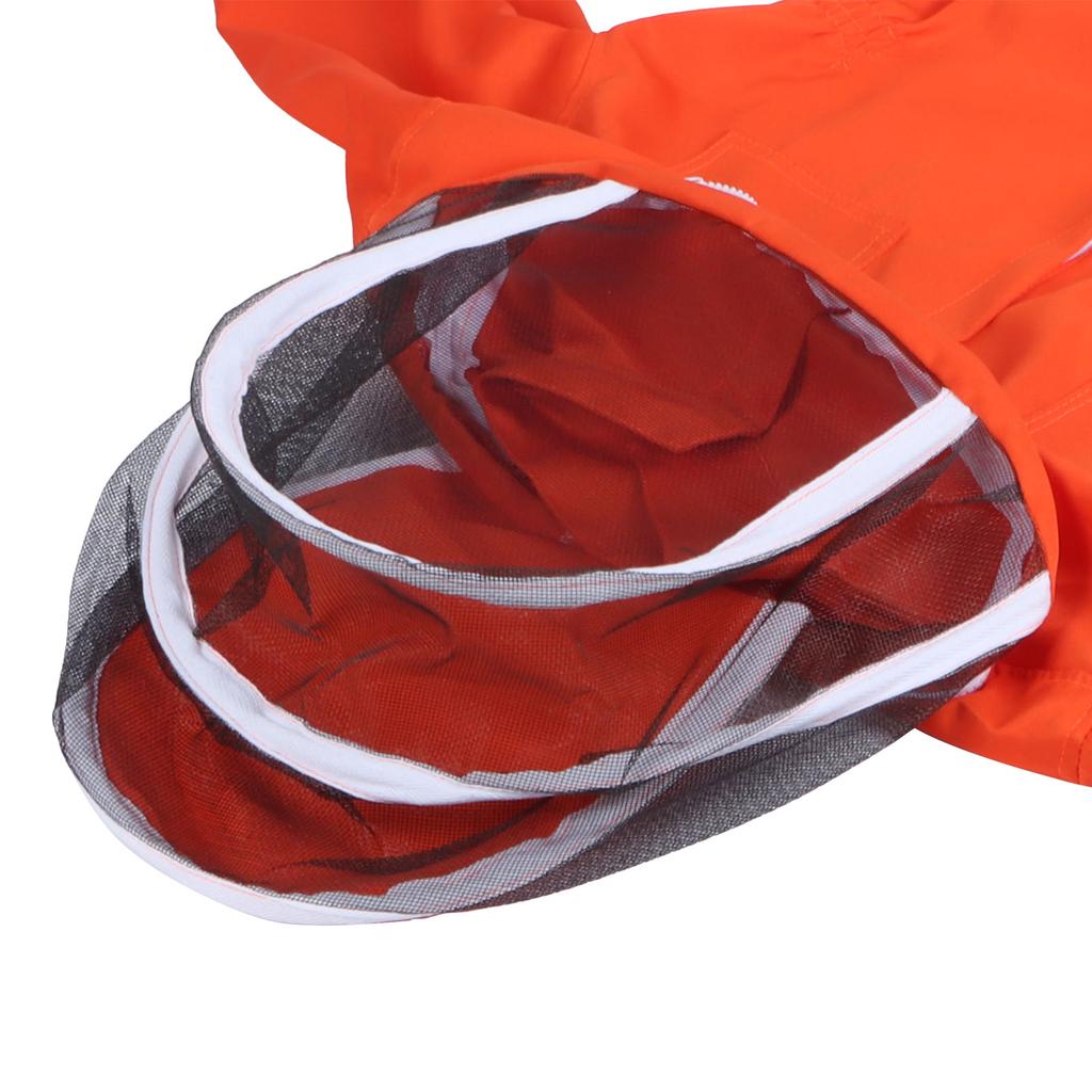 One Piece Beekeeping Suit with Veil Hood Children kids Beekeeping Protective Clothes(White M)