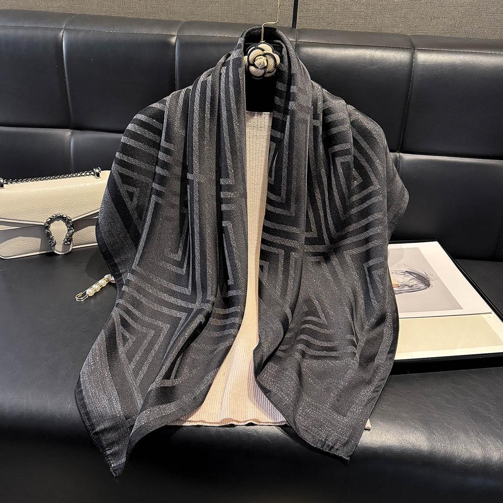 Muslim Silky Kerchief Fashion Ladies Print Hijab Tencel cotton Gauze Scarf Beach Sun Protection Shawl Decoration Wrap Headscarf