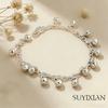 925 Sterling Silver Stylish Small Delicate Bell Bracelet Birthday Party Anniversary Gift Suitable for Women's Daily Wear