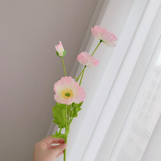 Korean Artificial Corn Poppy Bouquet - Room Decor & Photo Props