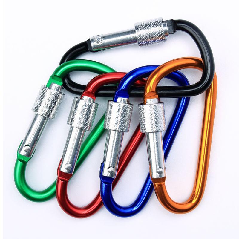 3/6PCS NO.5 Carabiner 7 Color Available Aluminum Alloy Carabiner Key Chain Speaker Hook Key Sorting Household Outdoor Gadget ZYF