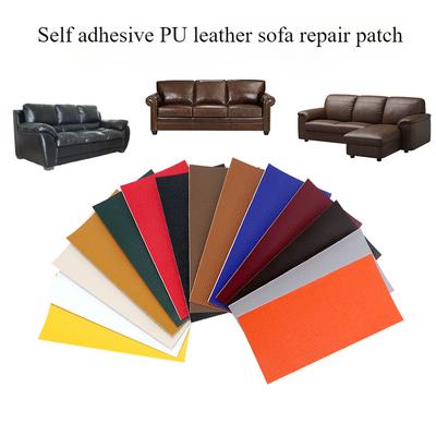 Parche de reparación autoadhesivo de cuero PU para sofá y muebles, pegatina para Interior de coche y motocicleta, tela de parche de cuero