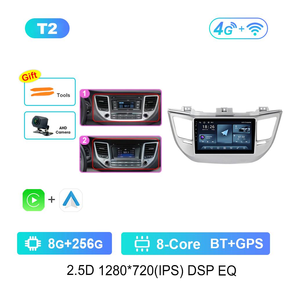 9 Inch Android System 4G DSP Stereo WiFi for Hyundai IX35 Tucson 3 2015 - 2018 Navi GPS Car Video Multimedia Player Split Screen