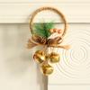 Cloches de Noël 2023 Pendentif Nœud Papillon Ornements en Métal Peint Décorations pour la Maison pour Voiture Décoration d'Arbre de Noël Cadeau du Nouvel An