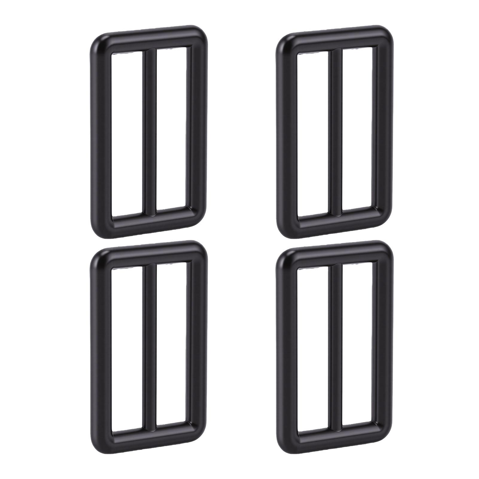 

10PCS Tri Glides Buckles 4.8x3cm Alloy Fasteners Slider for Belts Bags Webbing Strap DIY Crafts Black