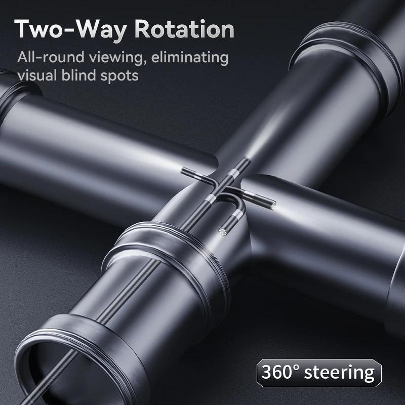 1080P HD Car Inspection Industrial Endoscope Type-C 360° Bi-directional Rotating Joint IP64 Waterproof Camera with 8 LEDs IOS Android Universal