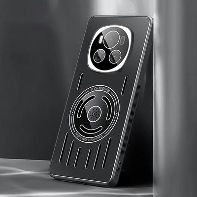 Etui Magnetyczne do Honor Magic6 Pro 5G Obudowa TPU+Metal Rozpraszająca Ciepło Wbudowana Folia na Obiektyw