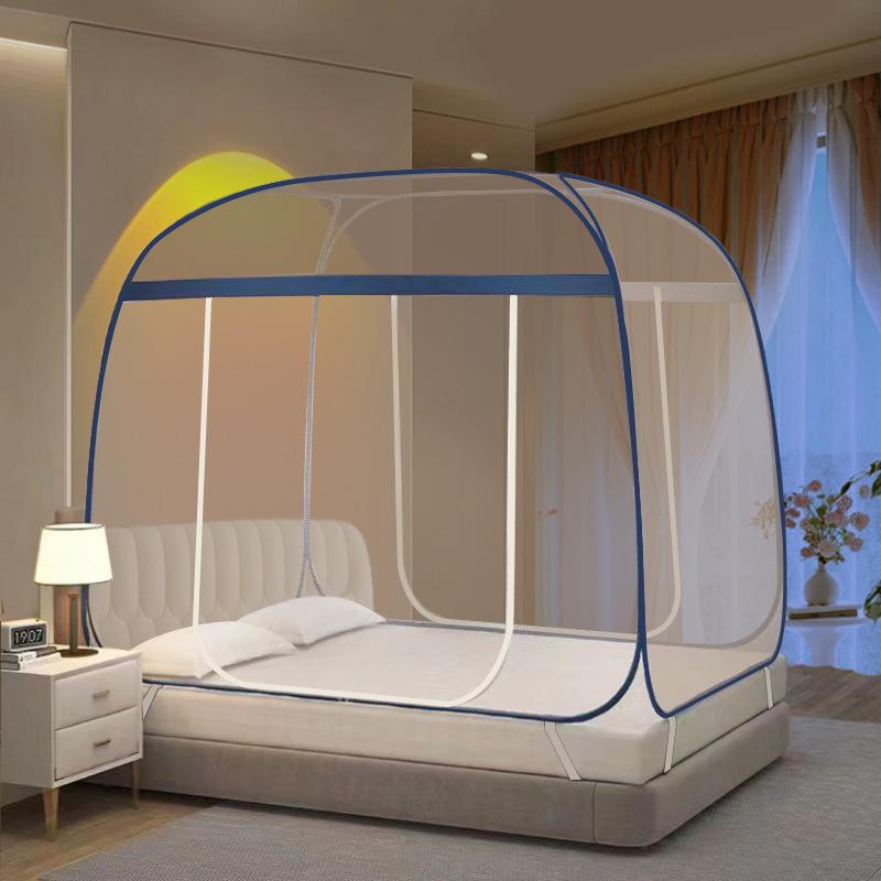 Easy One-Touch Square Mosquito Net Tent Large Bed Camping Netting Single to Family Size