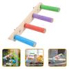 Bird Climbing Ladder Parrot Climbing Perch Stand Toys 4/6/8 Step Wooden Exercise Rack Bird Cage Accessories