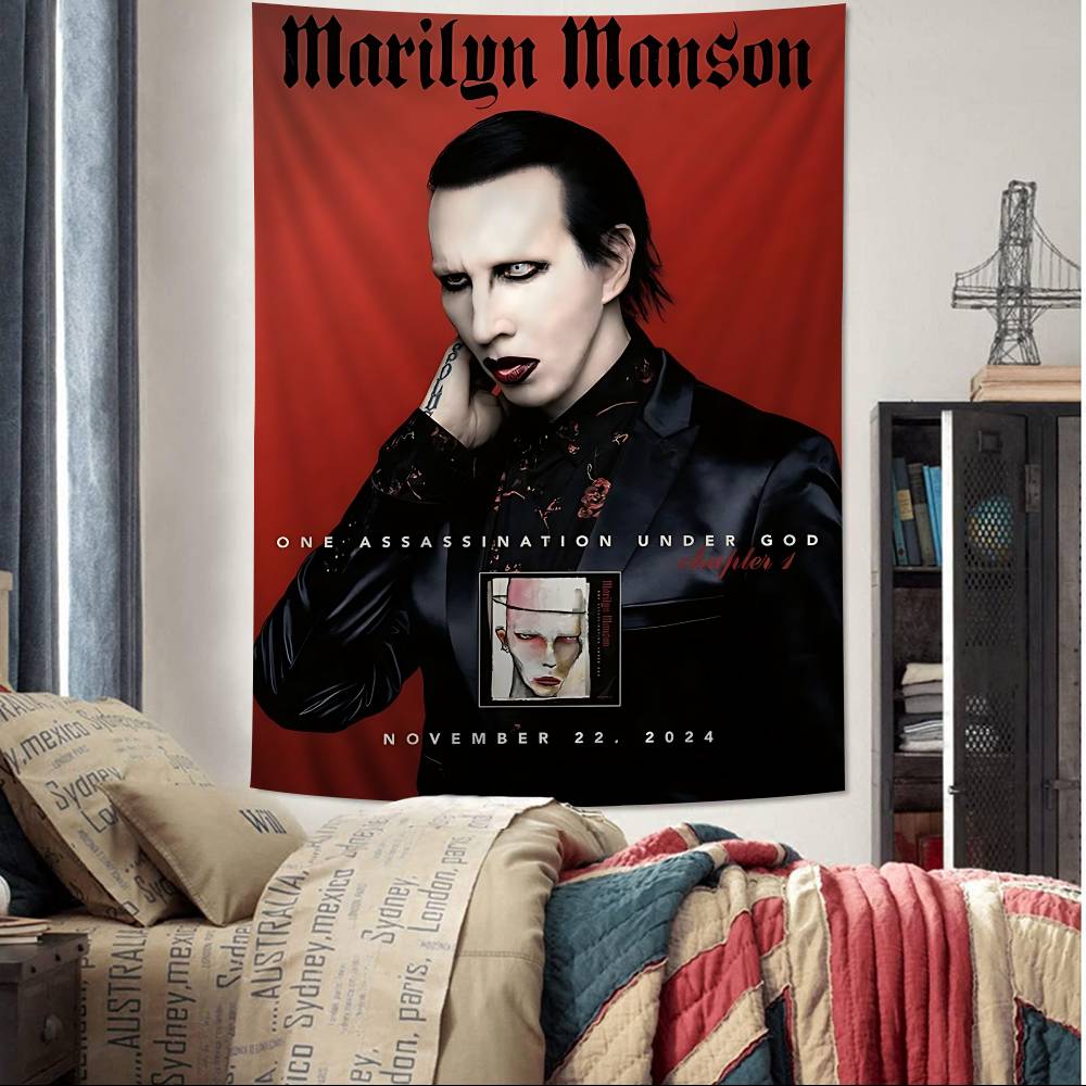 MMarilyn MManson Hanging Bohemian Tapestry for Living Room Home Dorm Decor Japanese Tapestry