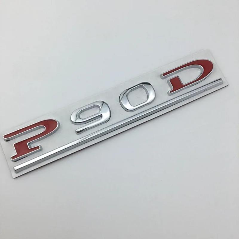 P75D P85D P90D Unterstrichene ABS-Buchstaben-Emblem für Model 3 Model X Model S Autostyling Kofferraumemblem Aufkleber Rot Schwarz