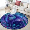 Purple Dragon Round Area Rug,Carpet Rug for Living Room Bedroom Sofa Playroom Decor,Non-slip Floor Mat