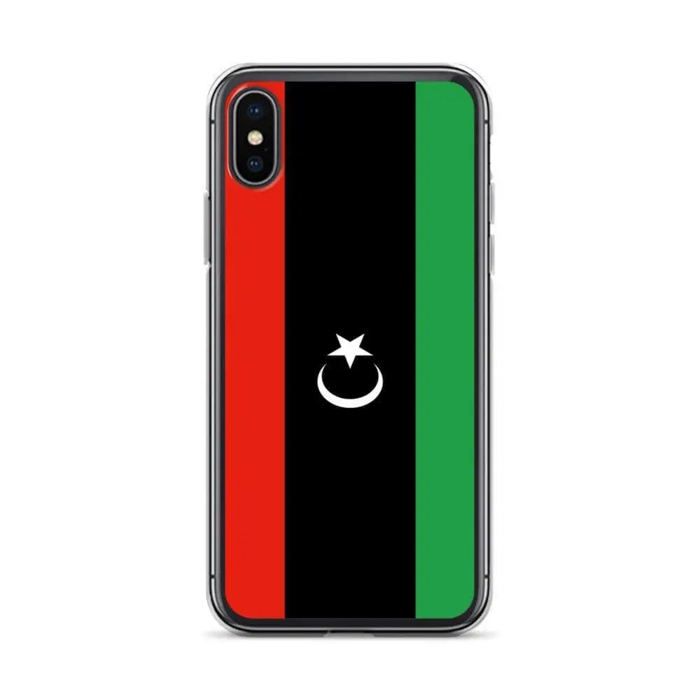 Coque iPhone XS - Drapeau De La Libye - Silicone Souple - Protection Complète - Mixte - Lisse