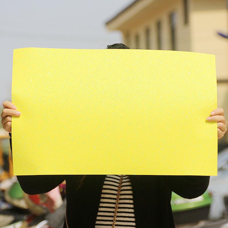 Hârtie Spumă Groasă Mare cu Sclipici Auriu pentru Meșteșuguri