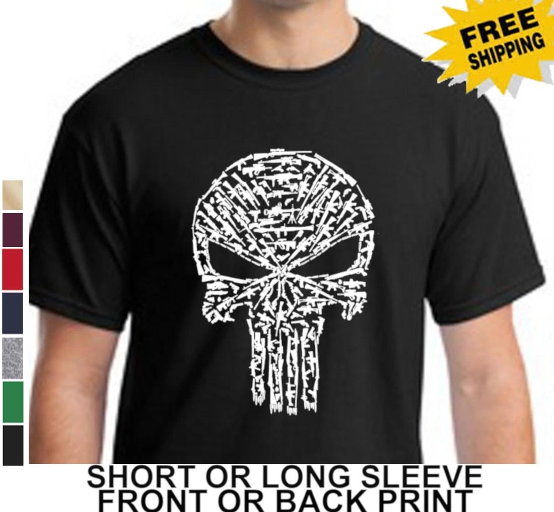 2nd Second Amendment Gun Rights Punisher Skull Made Of Guns Men s T Shirt M
