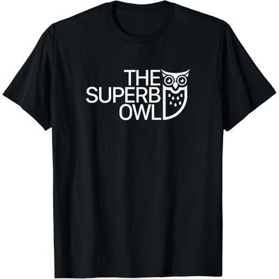 The Superb Owl Apparel - Owl Bird T-Shirt - Unisex-Adults, Kids - Black - Small - Short Sleeve