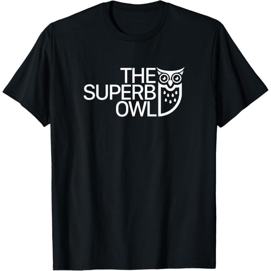 

The Superb Owl Apparel - Owl Bird T-Shirt - Unisex-Adults, Kids - Black - Small - Short Sleeve S чёрный