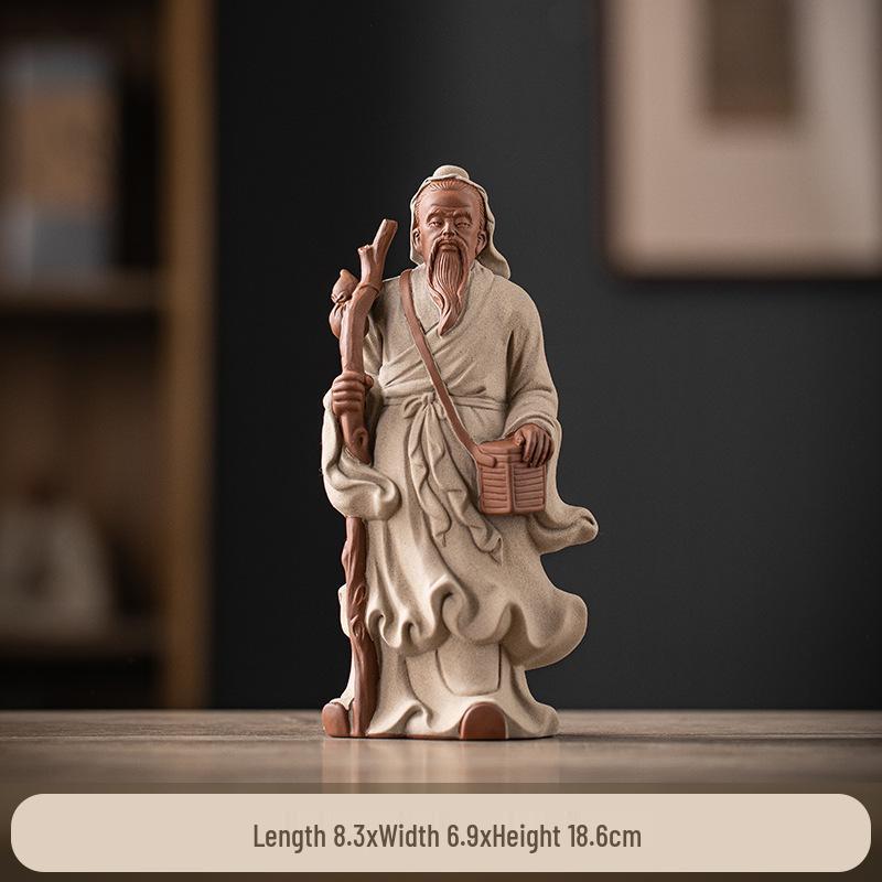 Hua Tuo Ceramic Sculpture: Historical Figure Zen Home Decor