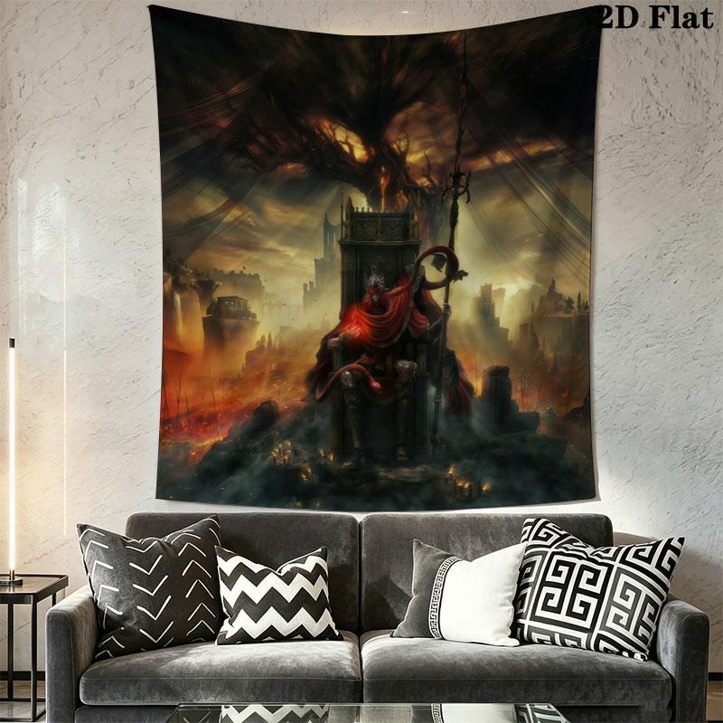 Elden Ring Wall Hanging Printed Fabric Blanket Decorative Tapestries for Bedroom Living Room Home Decor