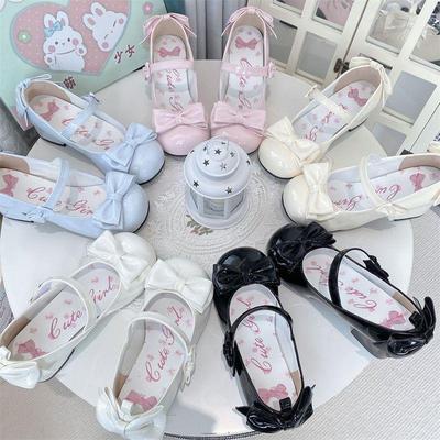 Shoes New Medium Heel Low Heel Lolita Elegant Girl Single Shoes French Retro Mary Jane Shoes