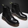 New Couple Boots Men's Women's Genuine Leather Motorcycle Shoes Breathable Waterproof Anti-Slip Warm Boots Fashion Ankle Boots