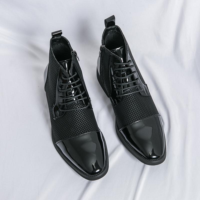 Hot Selling Men's Wedding Pointed Shoes Europe America Luxurious New Men's Business Dress Shoes Trendy Winter Chelsea Boots