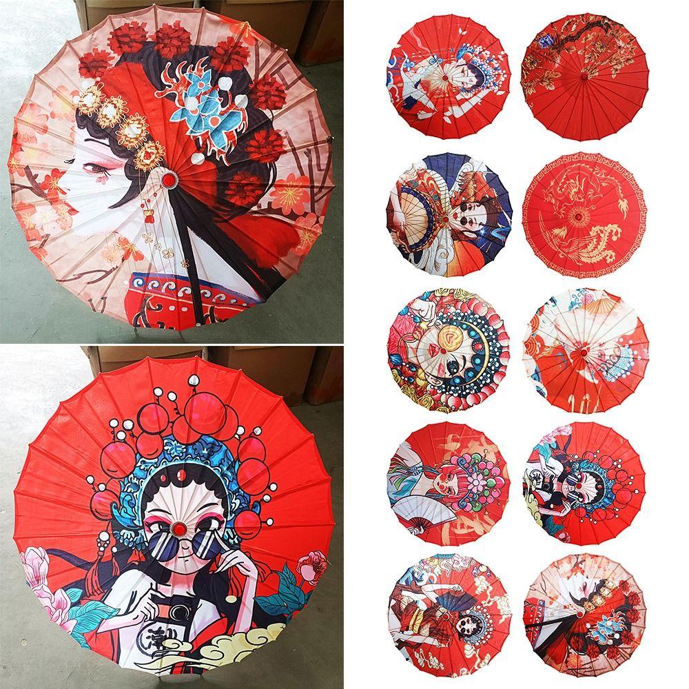 10 Colors Oiled Paper Umbrella Dance Performance Umbrella Bridesmaids Party Scenery