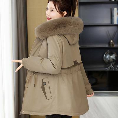 Neuer Winterparka Kurz Abnehmbarer Wollkragen Baumwolljacke Vielseitig und Modisch Baumwolljacke für Damen Eins und Drei Mäntel