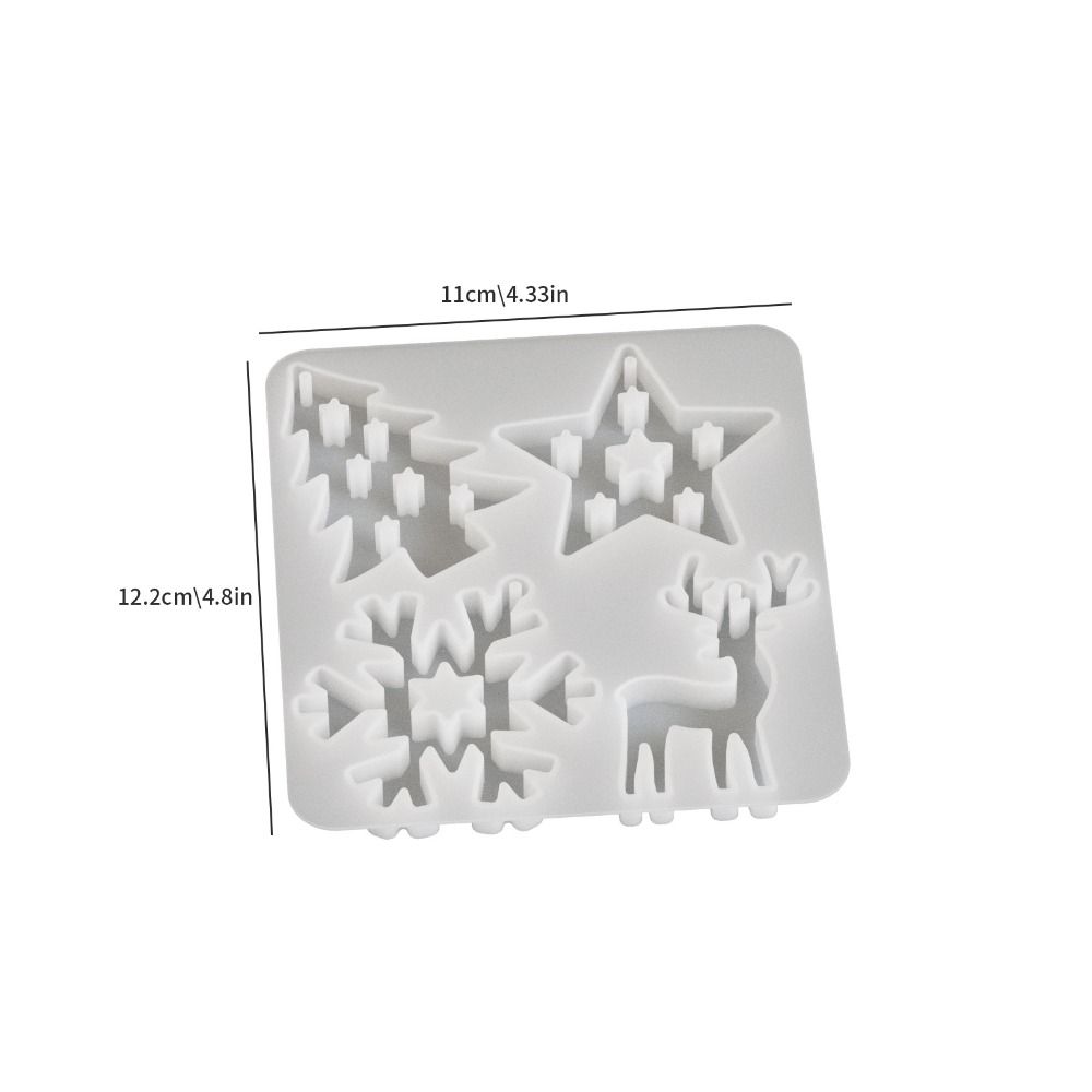 DIY Crafts Christmas Pendant Silicone Mold Handmade Elk Snowflake Gloves Christmas Tree Mold Resin Gypsum Mould