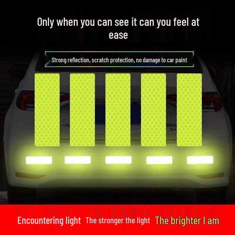 Waterproof Luminous Reflective Safety Sticker for Cars and Electric Vehicles