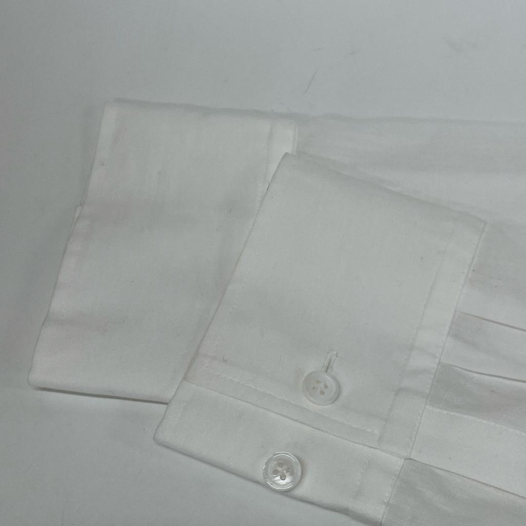 REGULATION Yohji Yamamoto FB-D52-005 COTTON BROAD R-DRAPED SHIRT DRESS Dress 2 whiteUsed